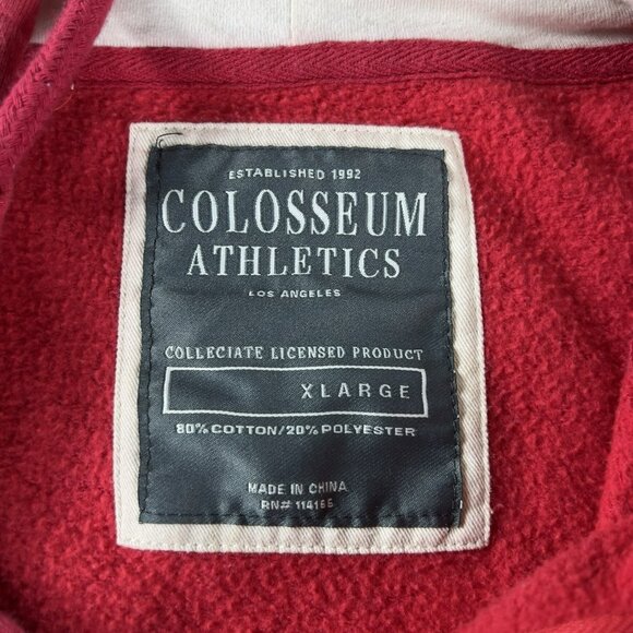 Colosseum University Of Nebraska Hooded Fleece Jacket Red Men's Size XL - Picture 3 of 7